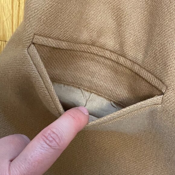 Vintage 100% camel brown blazer Sag Harbor Petite 8P with single button closure - Picture 2 of 8